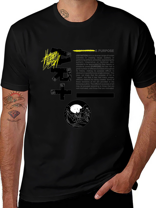Art & Purpose Graphic Print Black T-Shirt