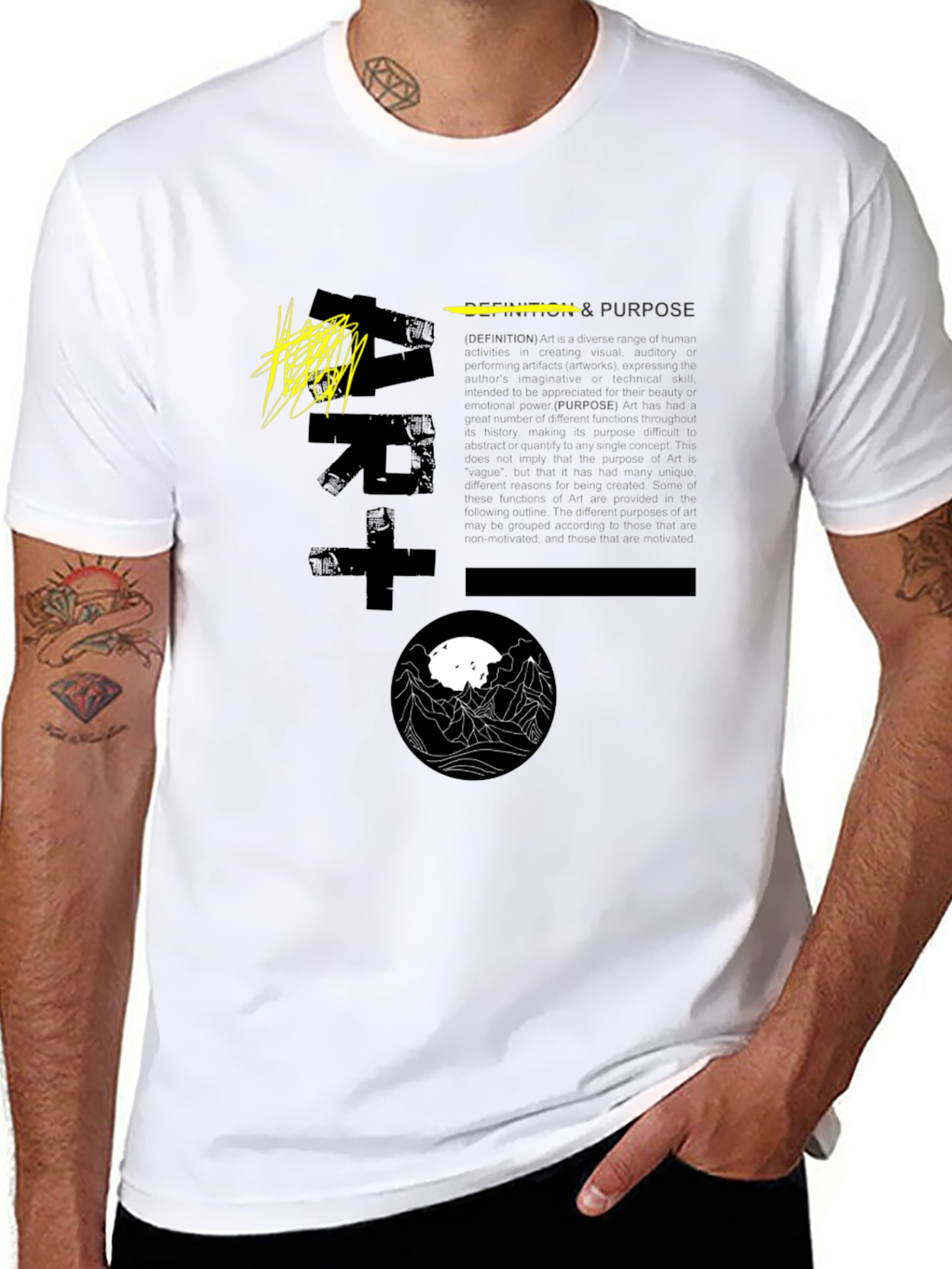 Art & Purpose Graphic Print Black T-Shirt