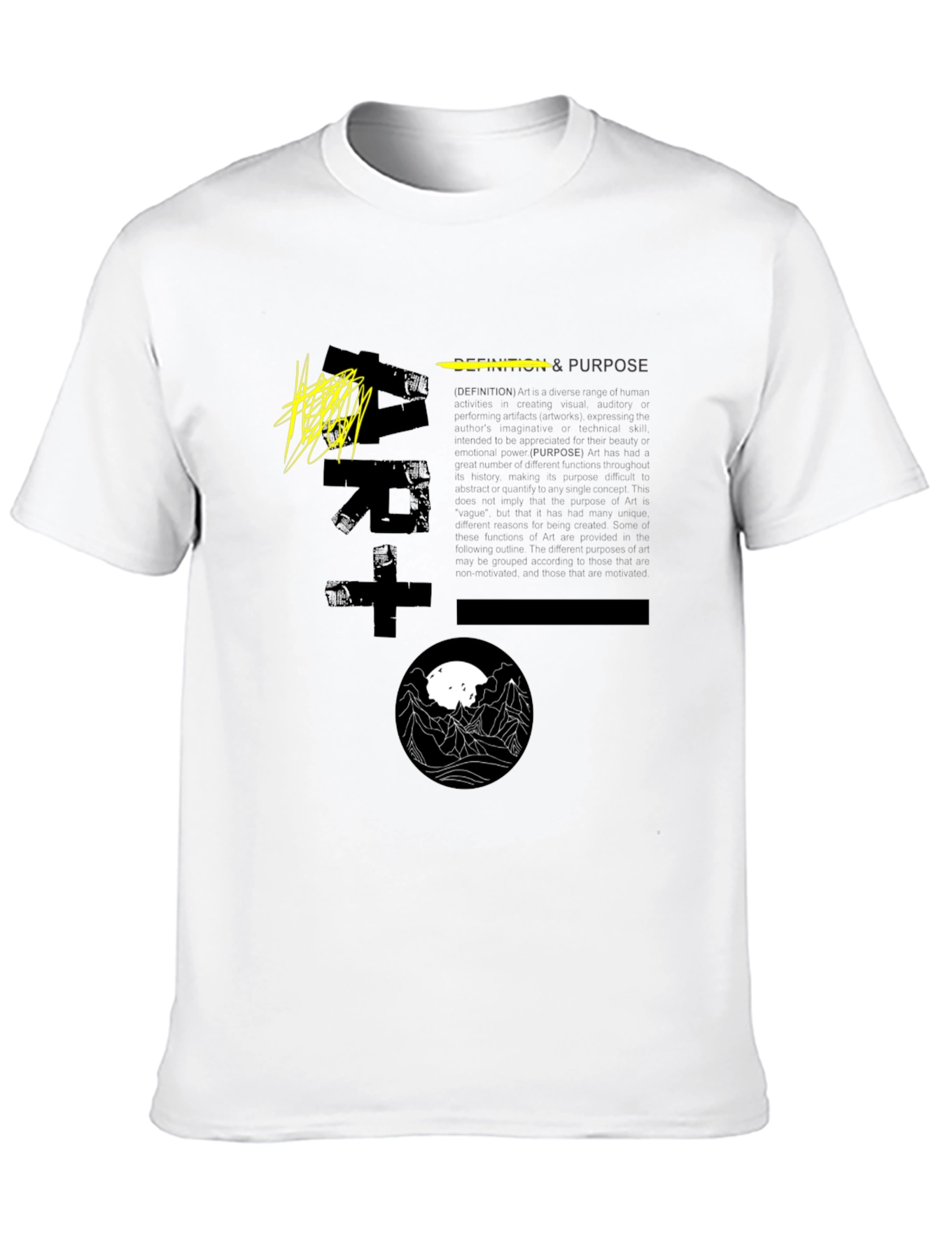 Art & Purpose Graphic Print Black T-Shirt