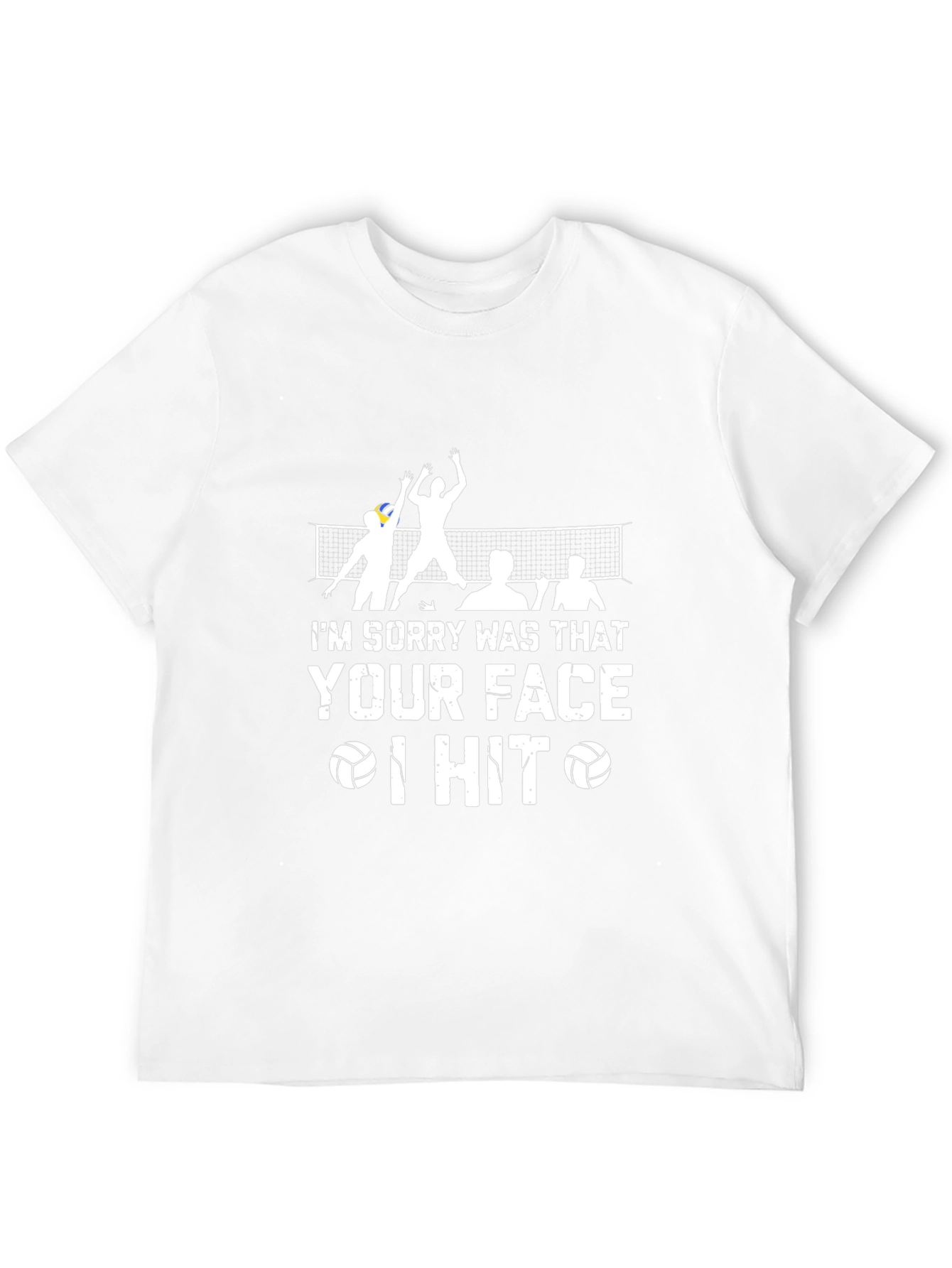 Volleyball Sorry Was That Your Face Black T-Shirt
