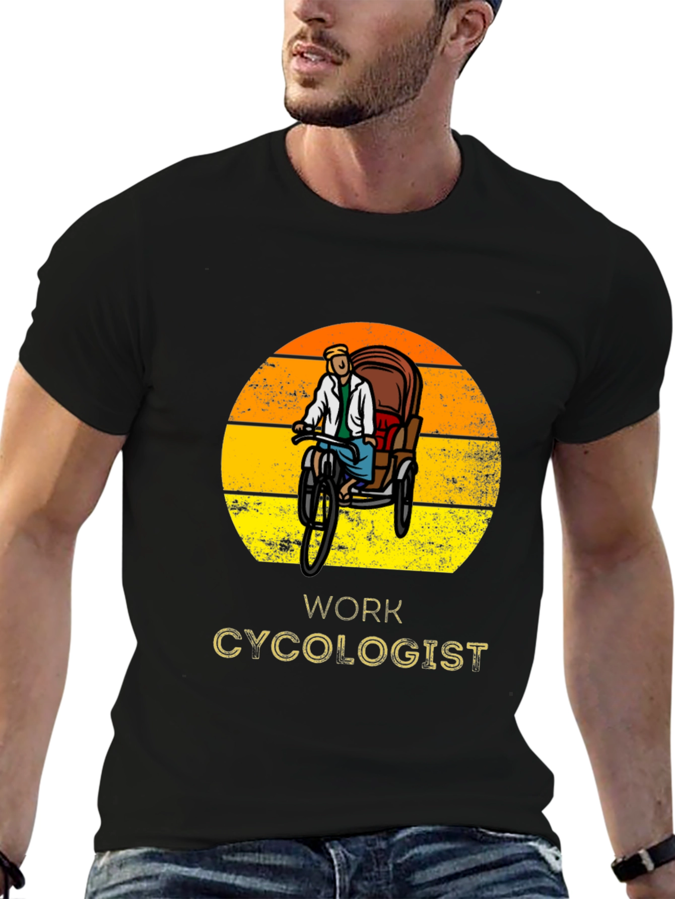 Work Cycologist T-Shirt - Rickshaw Design