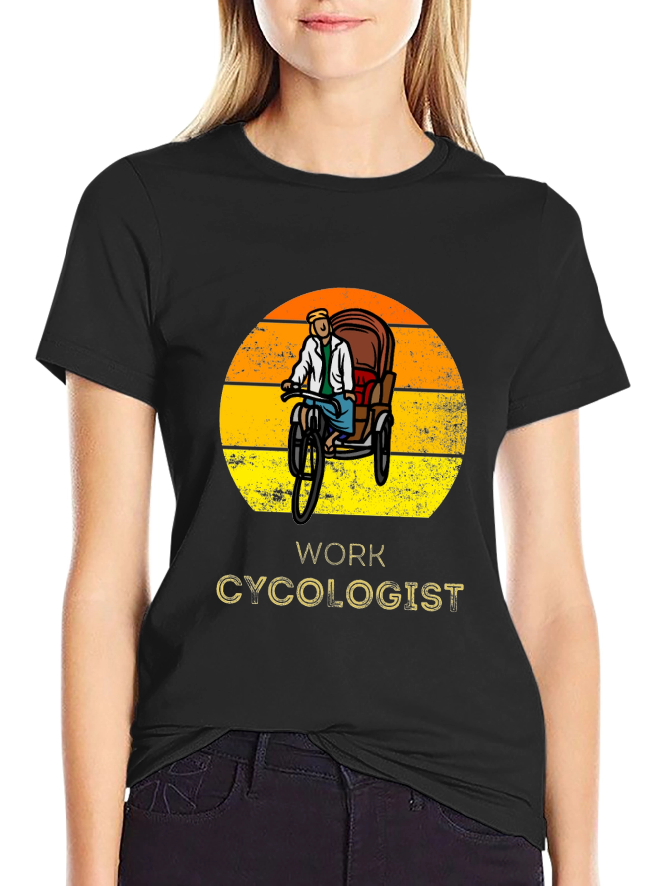 Work Cycologist T-Shirt - Rickshaw Design