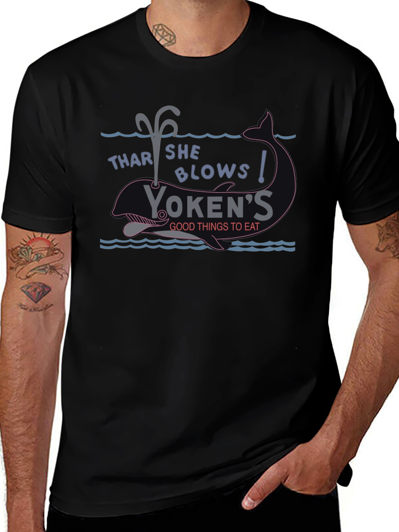 Yokens Thar She Blows Graphic Tee - Black