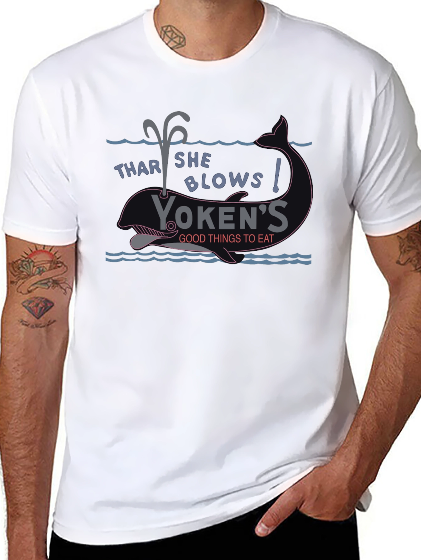 Yokens Thar She Blows Graphic Tee - Black